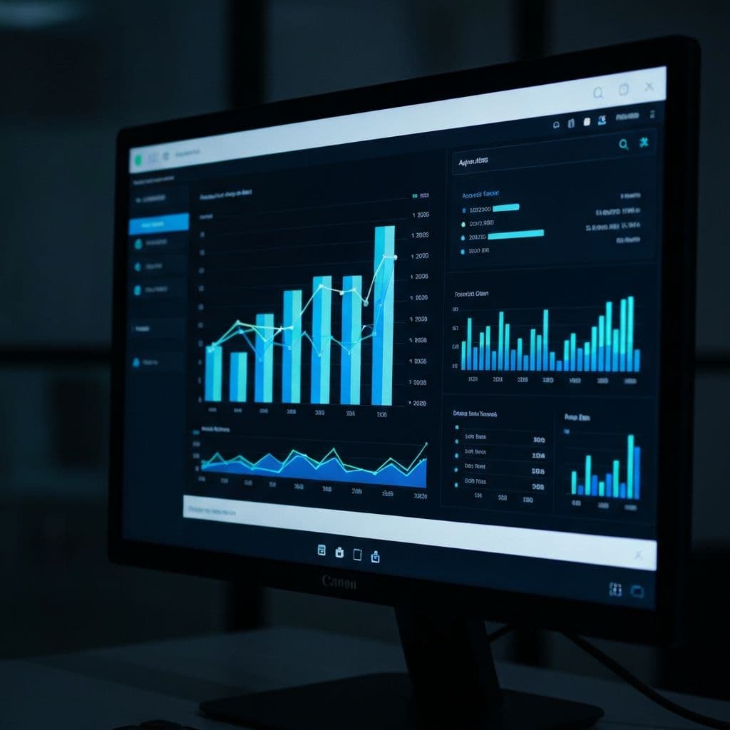 Analytics dashboard showing data metrics